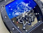 ZF Factory Richard Mille RM 055 42.7mm Titanium Black Rubber Strap Skeletonized Black Dial - Image 3