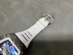 ZF Factory Richard Mille RM 055 42.7mm Titanium White Rubber Strap Skeletonized White Dial - Image 6