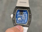 ZF Factory Richard Mille RM 055 42.7mm Titanium White Rubber Strap Skeletonized White Dial - Image 5