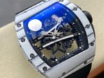 ZF Factory Richard Mille RM061-01 43mm White Ceramic Rubber Strap Skeletonized Dial - Image 2