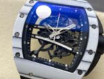 ZF Factory Richard Mille RM061-01 43mm White Ceramic Rubber Strap Skeletonized Dial - Image 3