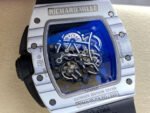 ZF Factory Richard Mille RM061-01 43mm White Ceramic Rubber Strap Skeletonized Dial - Image 7