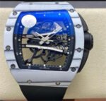 ZF Factory Richard Mille RM061-01 43mm White Ceramic Rubber Strap Skeletonized Dial