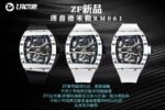ZF Factory Richard Mille RM061-01 43mm White Ceramic White Rubber Strap Skeletonized Dial - Image 10