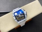 ZF Factory Richard Mille RM061-01 43mm White Ceramic White Rubber Strap Skeletonized Dial - Image 4