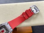 ZF Factory Richard Mille RM07 31.4mm Diamond White Gold Red Rubber Strap Skeletonized Black Dial - Image 8