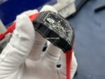 ZF Factory Richard Mille RM35-02 Black Carbon Fiber Red Rubber Strap Black Skeletonized Dial - Image 5