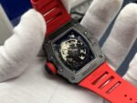 ZF Factory Richard Mille RM35-02 Black Carbon Fiber Red Rubber Strap Black Skeletonized Dial - Image 7