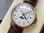 ZM Factory Patek Philippe Perpetual Calendar 5159G 38mm Engraving Rose Gold Leather Strap White Dial - Image 3