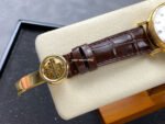 ZM Factory Patek Philippe Perpetual Calendar 5159G 38mm Engraving Yellow Gold Leather Strap White Dial - Image 8
