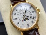 ZM Factory Patek Philippe Perpetual Calendar 5159G 38mm Engraving Yellow Gold Leather Strap White Dial - Image 2