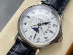 ZM Factory Patek Philippe Perpetual Calendar 5159G 38mm Steel Leather Strap White Dial - Image 3