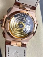 3K Factory Patek Philippe Nautilus 5980 1R-001 Leather Strap Rose Gold Black Dial - Image 8