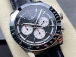 AF Factory Longines Conquest Chronograph L3.835.4.52.6 42mm Steel Leather Strap White Eyes Black Dial - Image 2