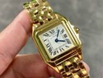 AF Factory Cartier Panthère W25014B9 27mm Full Yellow Gold Roman Numerals Silver Dial - Image 2