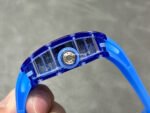 RM Factory Richard Mille RM 12-01 39mm Blue Crystal Blue Rubber Strap Skeletonized Black Dial - Image 6