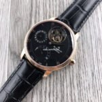 JB Factory Blancpain Villeret 6025-1542-55b 42.5mm Rose Gold Leather Strap Black Dial - Image 3