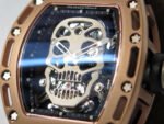 EUR Factory Richard Mille RM052 44mm Rose Gold Titanium Black Rubber Strap Skeletonized Black Dial - Image 5