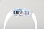 RM Factory Richard Mille RM 055 43mm Transparent Crystal White Rubber Strap Skeletonized Sky Blue Dial - Image 6